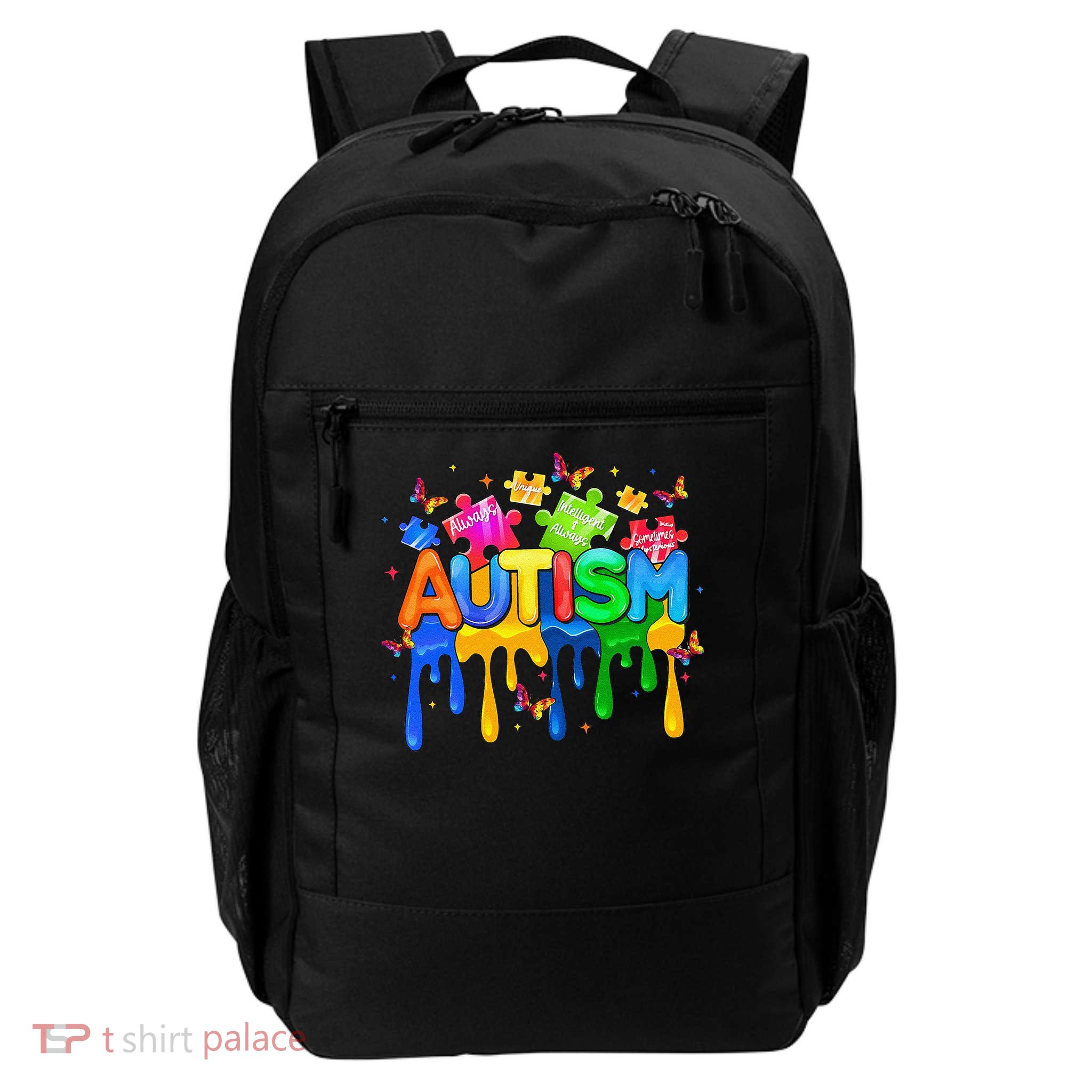 Always Unique Autism Awareness Totally Intelligent Daily Commute Backpack