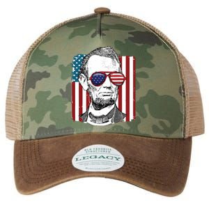 America Usa Abe Lincoln 4th Of July Legacy Tie Dye Trucker Hat