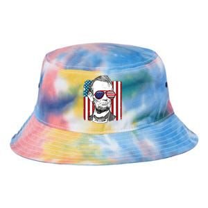 America Usa Abe Lincoln 4th Of July Tie Dye Newport Bucket Hat