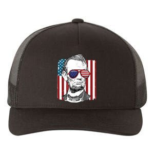 America Usa Abe Lincoln 4th Of July Yupoong Adult 5-Panel Trucker Hat