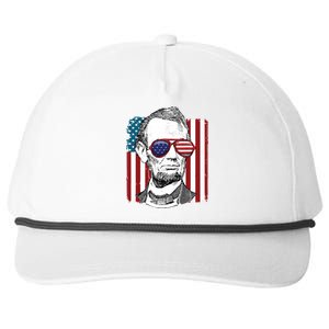 America Usa Abe Lincoln 4th Of July Snapback Five-Panel Rope Hat