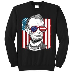 America Usa Abe Lincoln 4th Of July Tall Sweatshirt