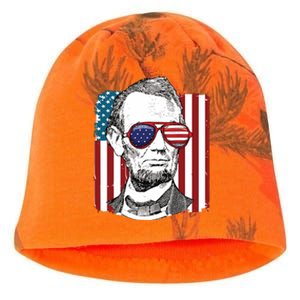 America Usa Abe Lincoln 4th Of July Kati - Camo Knit Beanie