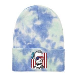 America Usa Abe Lincoln 4th Of July Tie Dye 12in Knit Beanie