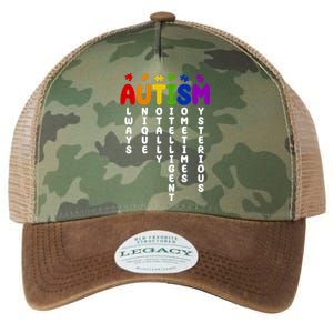 Always Unique Autism Definition Quote Legacy Tie Dye Trucker Hat