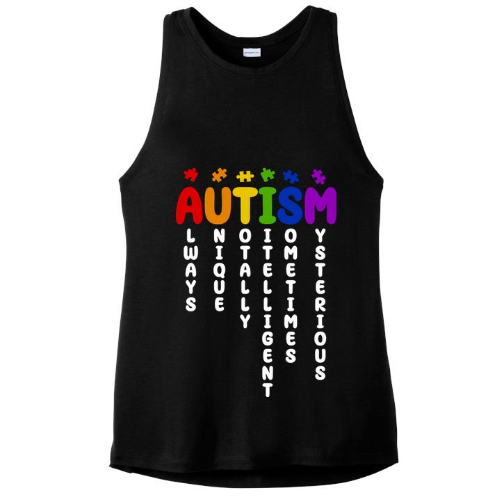Always Unique Autism Definition Quote Ladies PosiCharge Tri-Blend Wicking Tank