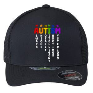 Always Unique Autism Definition Quote Flexfit Unipanel Trucker Cap