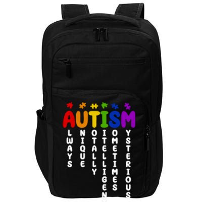 Always Unique Autism Definition Quote Impact Tech Backpack