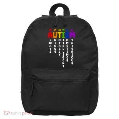 Always Unique Autism Definition Quote 16 in Basic Backpack