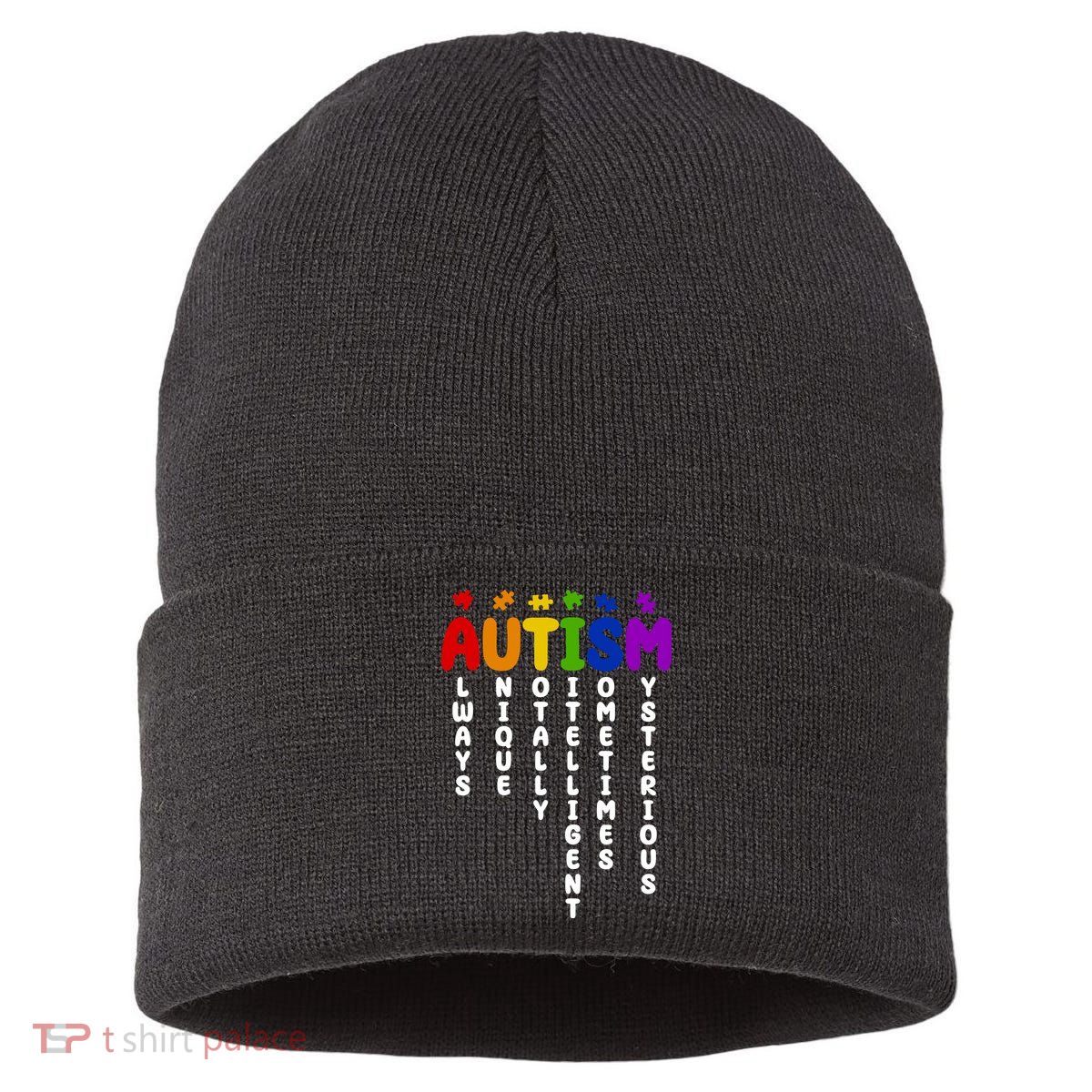 Always Unique Autism Definition Quote Sustainable Knit Beanie
