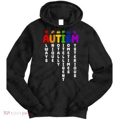 Always Unique Autism Definition Quote Tie Dye Hoodie