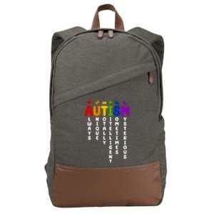 Always Unique Autism Definition Quote Cotton Canvas Backpack