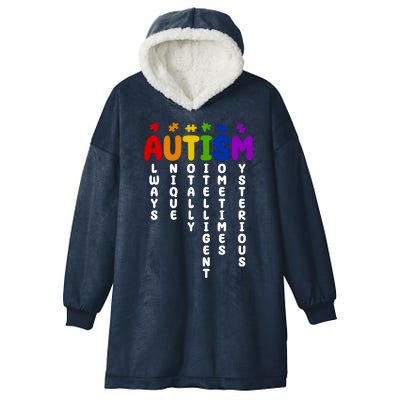 Always Unique Autism Definition Quote Hooded Wearable Blanket