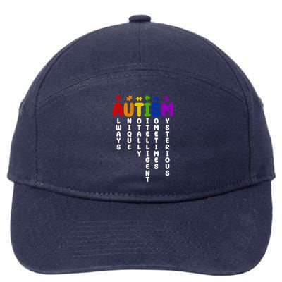 Always Unique Autism Definition Quote 7-Panel Snapback Hat