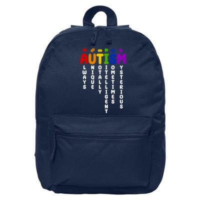 Always Unique Autism Definition Quote 16 in Basic Backpack