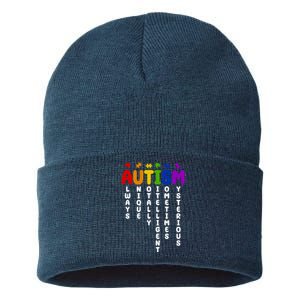 Always Unique Autism Definition Quote Sustainable Knit Beanie