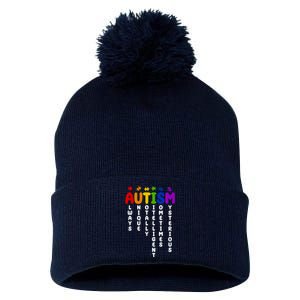 Always Unique Autism Definition Quote Pom Pom 12in Knit Beanie