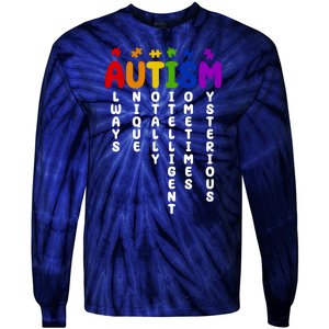 Always Unique Autism Definition Quote Tie-Dye Long Sleeve Shirt