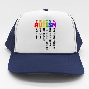 Always Unique Autism Definition Quote Trucker Hat