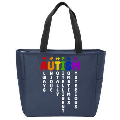 Always Unique Autism Definition Quote Zip Tote Bag