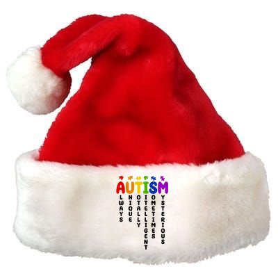 Always Unique Autism Definition Quote Premium Christmas Santa Hat