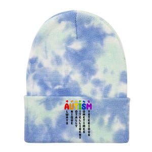 Always Unique Autism Definition Quote Tie Dye 12in Knit Beanie