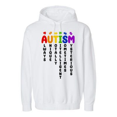 Always Unique Autism Definition Quote Garment-Dyed Fleece Hoodie