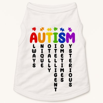 Always Unique Autism Definition Quote Doggie Tank