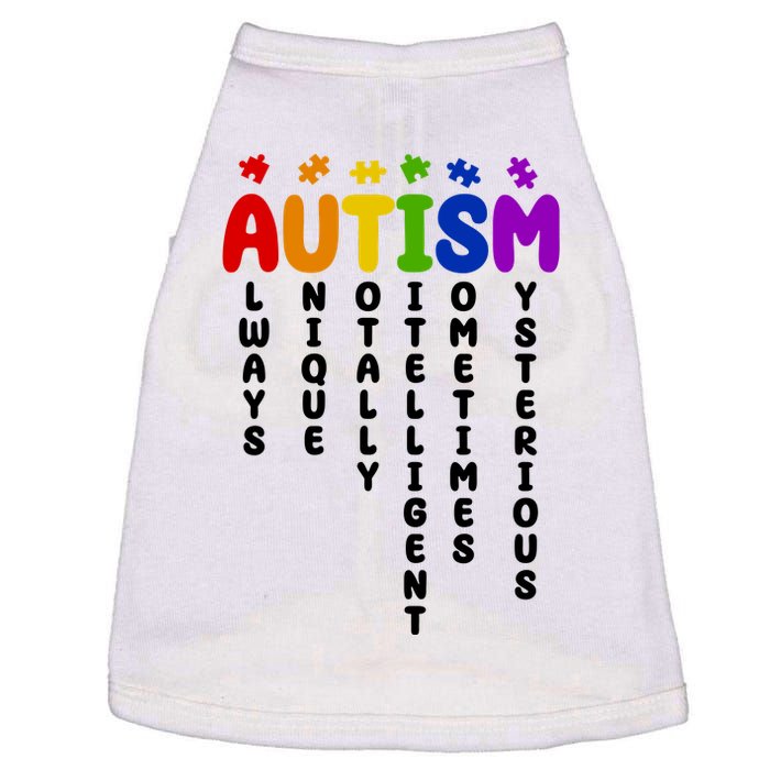 Always Unique Autism Definition Quote Doggie Tank