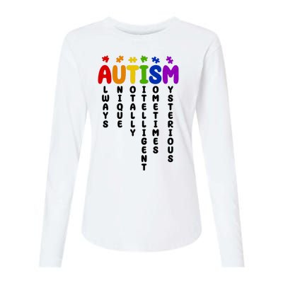 Always Unique Autism Definition Quote Womens Cotton Relaxed Long Sleeve T-Shirt