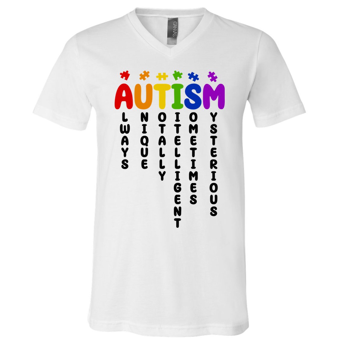 Always Unique Autism Definition Quote V-Neck T-Shirt