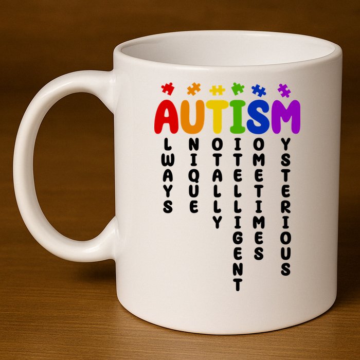 Always Unique Autism Definition Quote 11oz C Handle Ceramic Mug