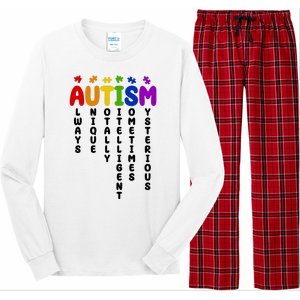 Always Unique Autism Definition Quote Long Sleeve Pajama Set