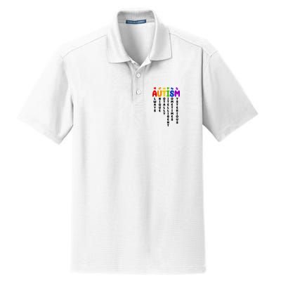 Always Unique Autism Definition Quote Dry Zone Grid Polo