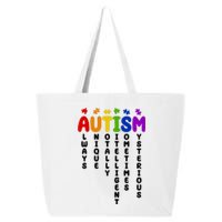 Always Unique Autism Definition Quote 25L Jumbo Tote