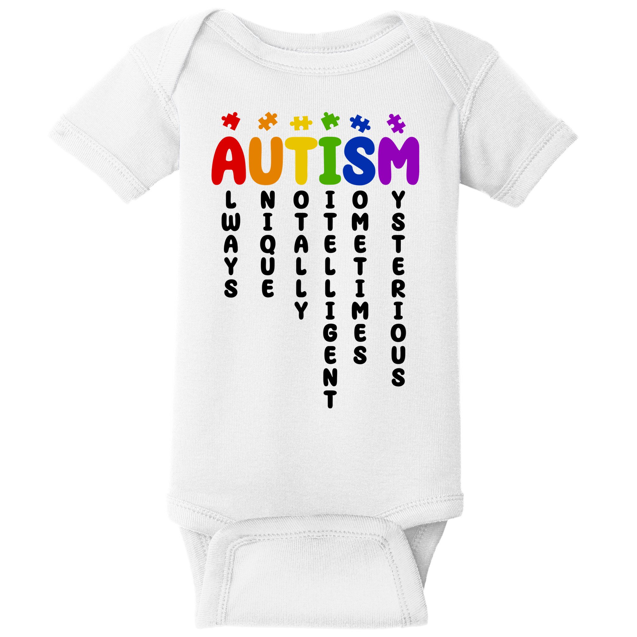 Always Unique Autism Definition Quote Baby Bodysuit