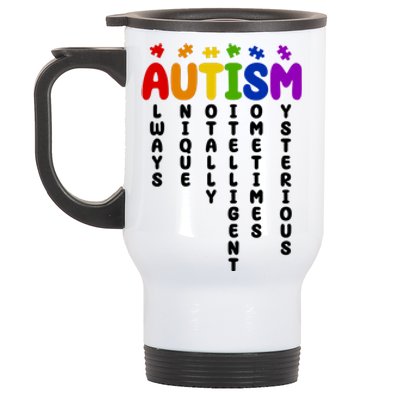 Always Unique Autism Definition Quote Stainless Steel Travel Mug