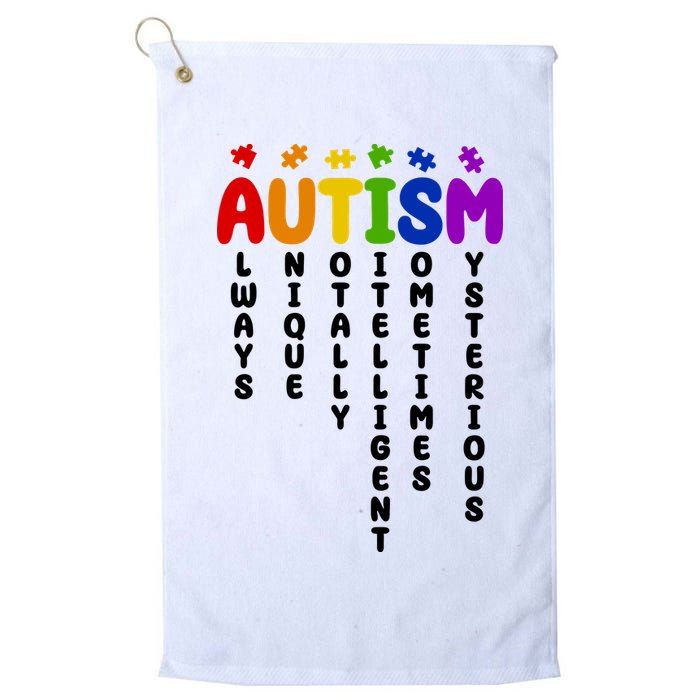 Always Unique Autism Definition Quote Golf Towel