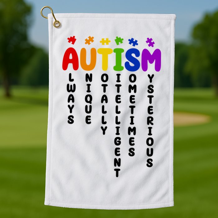 Always Unique Autism Definition Quote Golf Towel