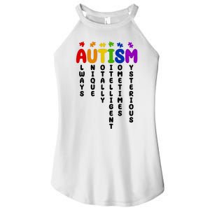 Always Unique Autism Definition Quote Women's Perfect Tri Rocker Tank