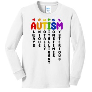 Always Unique Autism Definition Quote Kids Long Sleeve Shirt