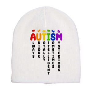 Always Unique Autism Definition Quote Short Acrylic Beanie