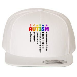 Always Unique Autism Definition Quote Wool Snapback Cap