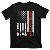 Archeologist USA American Flag Archeology Patriotic T-Shirt