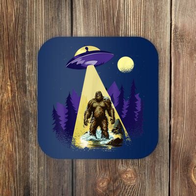 Alien UFO Bigfoot Sasquatch Hunter In National Park Coaster