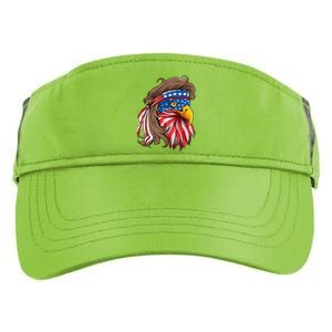 American Usa Bald Eagle Mullet Funny Patriotic 4th Of July Gift Adult Drive Performance Visor