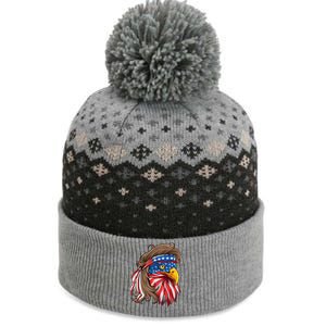 American Usa Bald Eagle Mullet Funny Patriotic 4th Of July Gift The Baniff Cuffed Pom Beanie