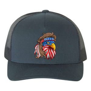 American Usa Bald Eagle Mullet Funny Patriotic 4th Of July Gift Yupoong Adult 5-Panel Trucker Hat