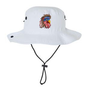 American Usa Bald Eagle Mullet Funny Patriotic 4th Of July Gift Legacy Cool Fit Booney Bucket Hat