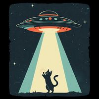 Awesome Ufo Beams A Cat Up For Intergalactic Laughs 16 in Basic Backpack